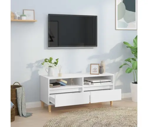 Telerikapp, Valge, 100 X 34,5 X 44,5 cm Tehispuit