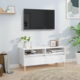 Tv Skapītis, 100X34,5X44,5 Cm, Inženierijas Koks, Balts Vidaxl
