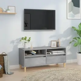 Tv Skapītis, Betona Pelēks, 100X34,5X44,5 Cm, Inženierijas Koks Vidaxl