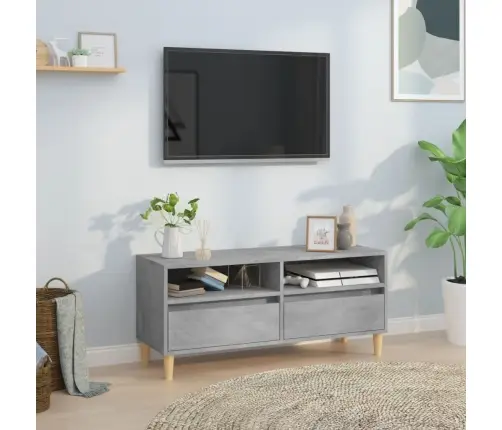 Tv Skapītis, Betona Pelēks, 100X34,5X44,5 Cm, Inženierijas Koks Vidaxl