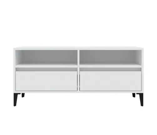 Televizoriaus Spintelė, Balta, 100X34,5X44,5cm Mediena Televizoriaus Spintelė, Balta, 100X34,5X44,5cm Mediena