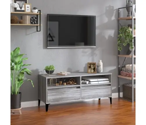 Tv Skapītis, Pelēks, 100X34,5X44,5 Cm, Inženierijas Koks Vidaxl
