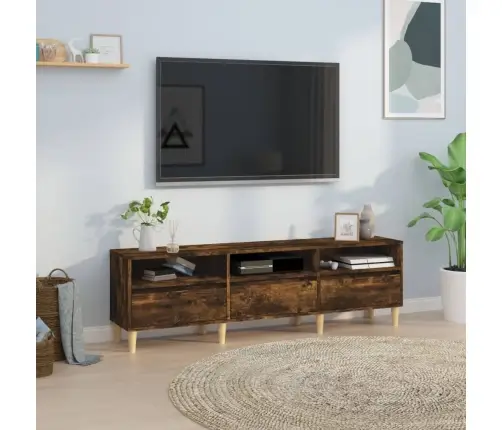 Televizoriaus Spintelė, Dūminio Ąžuolo, 150X30X44,5cm Mediena