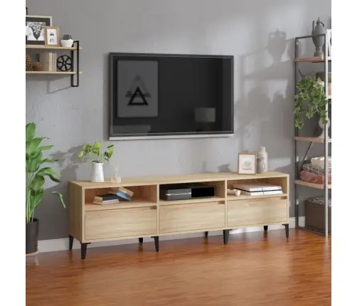 Televizoriaus Spintelė, Ąžuolo, 150X30X44,5cm Apdirbta Mediena