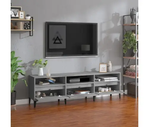 Tv Skapītis, Betona Pelēks, 150X30X44,5 Cm, Inženierijas Koks Vidaxl