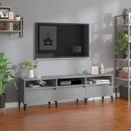 Tv Skapītis, Betona Pelēks, 150X30X44,5 Cm, Inženierijas Koks Vidaxl