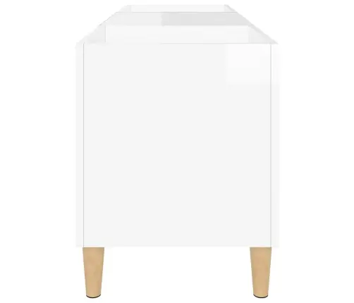 Vinilinių Plokštelių Spintelė, Balta, 121X38X48cm Mediena