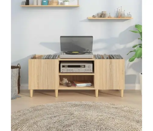 Ierakstu Skapītis, 121X38X48 Cm, Inženierijas Koks, Ozolkoka Vidaxl