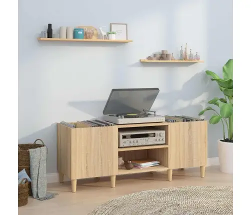 Ierakstu Skapītis, 121X38X48 Cm, Inženierijas Koks, Ozolkoka Vidaxl