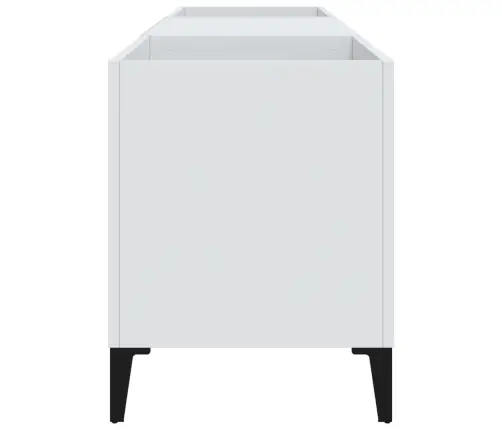 Vinilinių Plokštelių Spintelė, Balta, 121X38X48cm Mediena