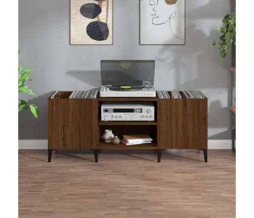 Vinilinių Plokštelių Spintelė, Ruda, 121X38X48cm Mediena