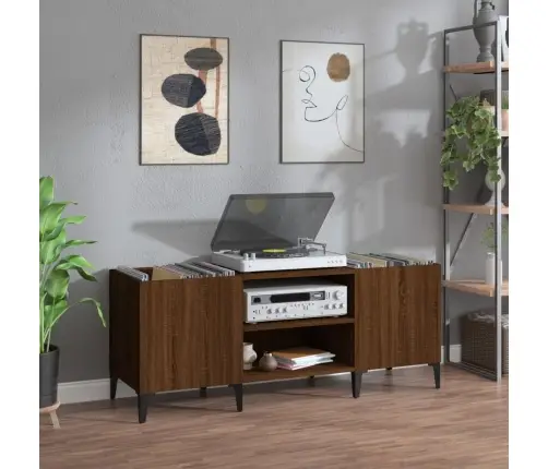 Vinilinių Plokštelių Spintelė, Ruda, 121X38X48cm Mediena