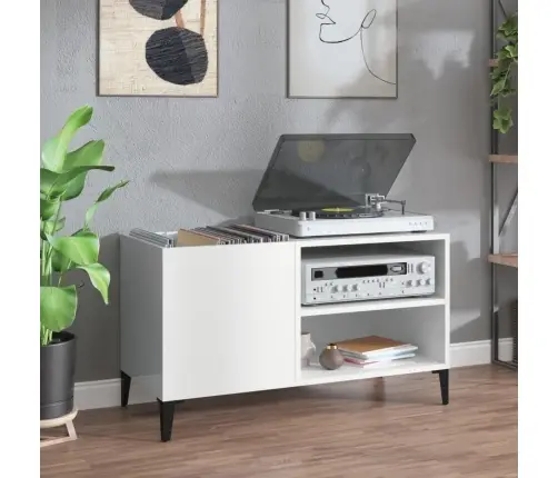 Skapītis, 84,5X38X48 Cm, Inženierijas Koks, Spīdīgi Balts Vidaxl