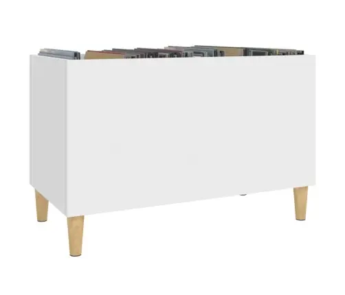 Vinilinių Plokštelių Spintelė, Balta, 74,5X38X48cm Mediena