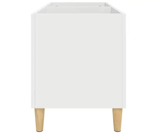 Vinilinių Plokštelių Spintelė, Balta, 74,5X38X48cm Mediena