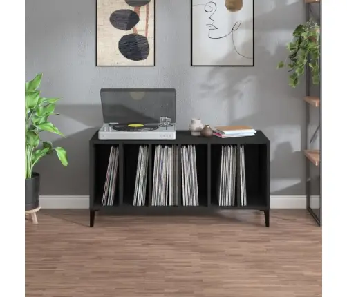 Plaadikapp, Must, 100 X 38 X 48 cm Tehispuit