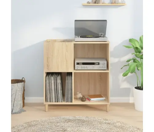 Vinilinių Plokštelių Spintelė, Ąžuolo, 84,5X38X89cm Mediena