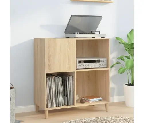 Vinilinių Plokštelių Spintelė, Ąžuolo, 84,5X38X89cm Mediena