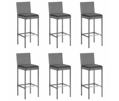 7-Osaline Aia Baarikomplekt Istmepatjadega, Hall, Polürotang