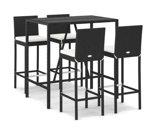 5-Daļīgs Dārza Mēbeļu Komplekts Ar Matračiem, Pe Rotangpalma Vidaxl