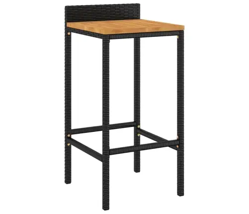 7-Daļīgs Dārza Bāra Mēbeļu Komplekts, Pe Rotangpalma, Akācija Vidaxl 7-Daļīgs Dārza Bāra Mēbeļu Komplekts, Pe Rotangpalma, Akācija Vidaxl