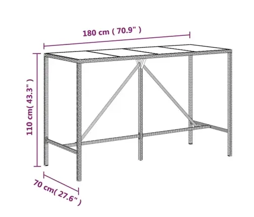 11-Daļīgs Dārza Bāra Mēbeļu Komplekts, Pe Rotangpalma, Akācija Vidaxl