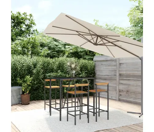 5-Daļīgs Dārza Bāra Mēbeļu Komplekts, Pe Rotangpalma, Akācija Vidaxl