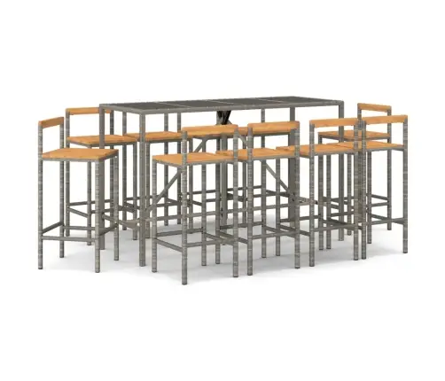 11-Osaline Aia Baarikomplekt, Hall, Polürotang Ja Akaatsiapuit