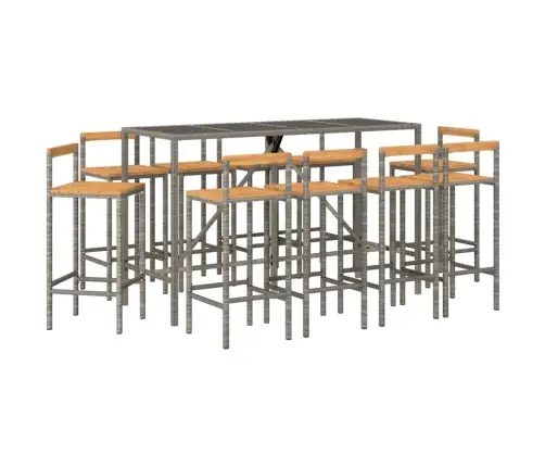 11-Osaline Aia Baarikomplekt, Hall, Polürotang Ja Akaatsiapuit