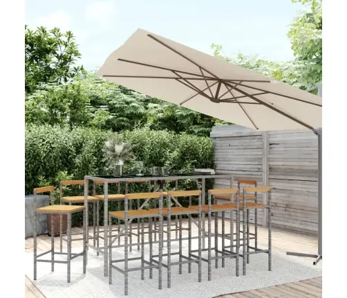 11-Osaline Aia Baarikomplekt, Hall, Polürotang Ja Akaatsiapuit