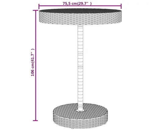 5-Daļīgs Dārza Bāra Mēbeļu Komplekts, Pe Rotangpalma, Akācija Vidaxl