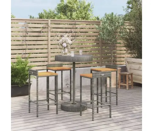 5-Osaline Aia Baarikomplekt, Hall, Polürotang Ja Akaatsiapuit