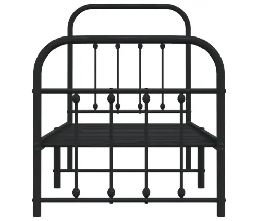 Lovos Rėmas Su Galvūgaliu/Kojūgaliu, Juodas, 75X190cm Metalas