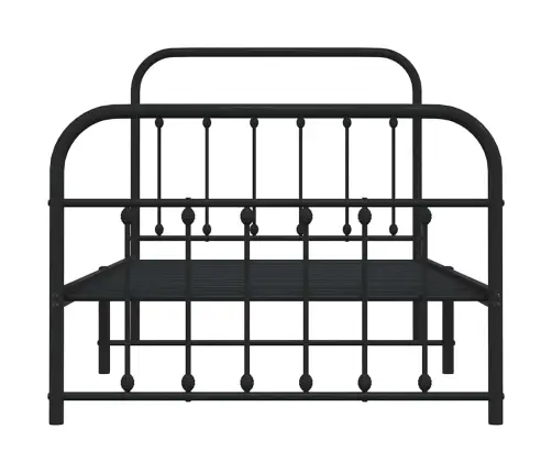 Lovos Rėmas Su Galvūgaliu/Kojūgaliu, Juodas, 100X190cm Metalas