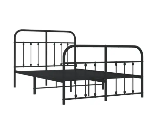 Lovos Rėmas Su Galvūgaliu/Kojūgaliu, Juodas, 120X200cm Metalas
