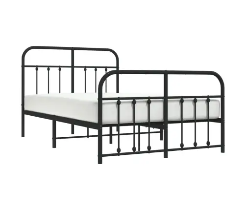 Lovos Rėmas Su Galvūgaliu/Kojūgaliu, Juodas, 120X200cm Metalas