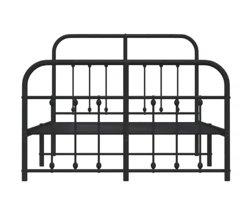 Lovos Rėmas Su Galvūgaliu/Kojūgaliu, Juodas, 120X200cm Metalas