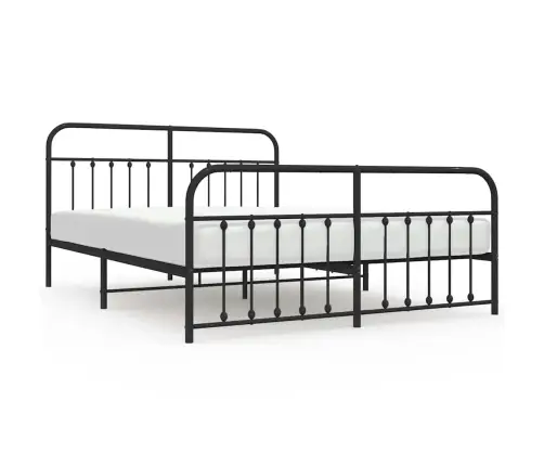 Lovos Rėmas Su Galvūgaliu/Kojūgaliu, Juodas, 183X213cm Metalas