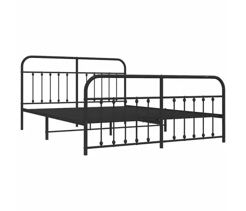 Lovos Rėmas Su Galvūgaliu/Kojūgaliu, Juodas, 183X213cm Metalas