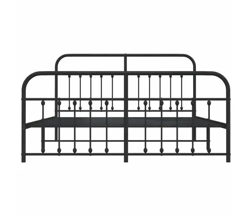 Lovos Rėmas Su Galvūgaliu/Kojūgaliu, Juodas, 183X213cm Metalas