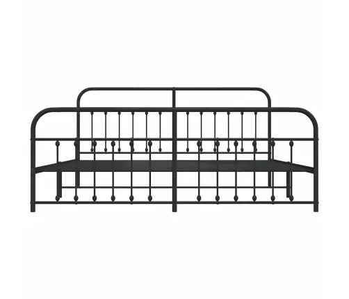 Lovos Rėmas Su Galvūgaliu/Kojūgaliu, Juodas, 193X203cm Metalas