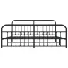 Gultas Rāmis Ar Galvgali Un Kājgali, Melns Metāls, 200X200 Cm Vidaxl