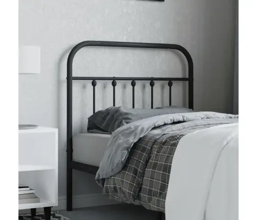 Gultas Galvgalis, Metāls, Melns, 80 Cm Vidaxl