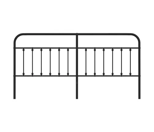 Gultas Galvgalis, Metāls, Melns, 193 Cm Vidaxl