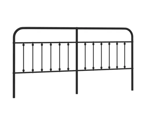 Gultas Galvgalis, Metāls, Melns, 200 Cm Vidaxl