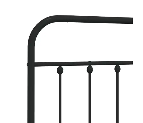 Gultas Galvgalis, Metāls, Melns, 200 Cm Vidaxl