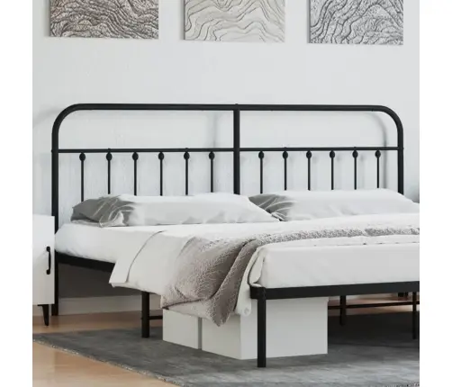 Gultas Galvgalis, Metāls, Melns, 200 Cm Vidaxl