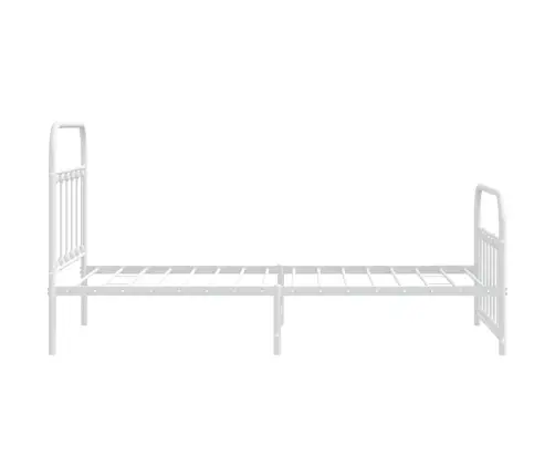 Lovos Rėmas Su Galvūgaliu/Kojūgaliu, Baltas, 100X190cm Metalas