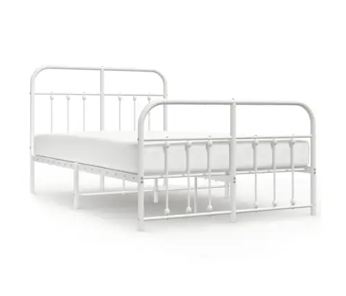 Lovos Rėmas Su Galvūgaliu/Kojūgaliu, Baltas, 120X200cm Metalas