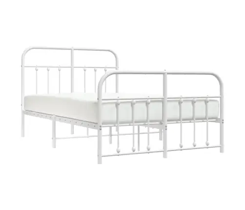 Lovos Rėmas Su Galvūgaliu/Kojūgaliu, Baltas, 120X200cm Metalas